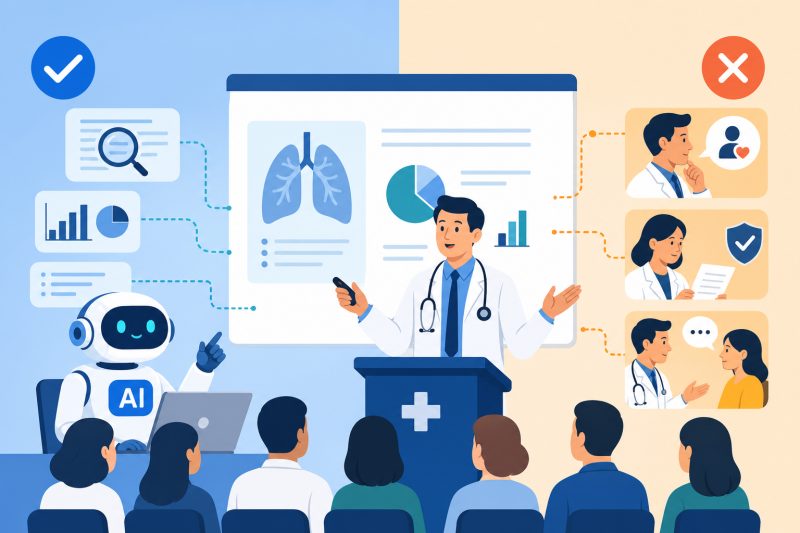 醫療簡報如何準備常見錯誤：AI 工具能幫忙的與不能取代的｜醫療簡報如何準備 說明圖