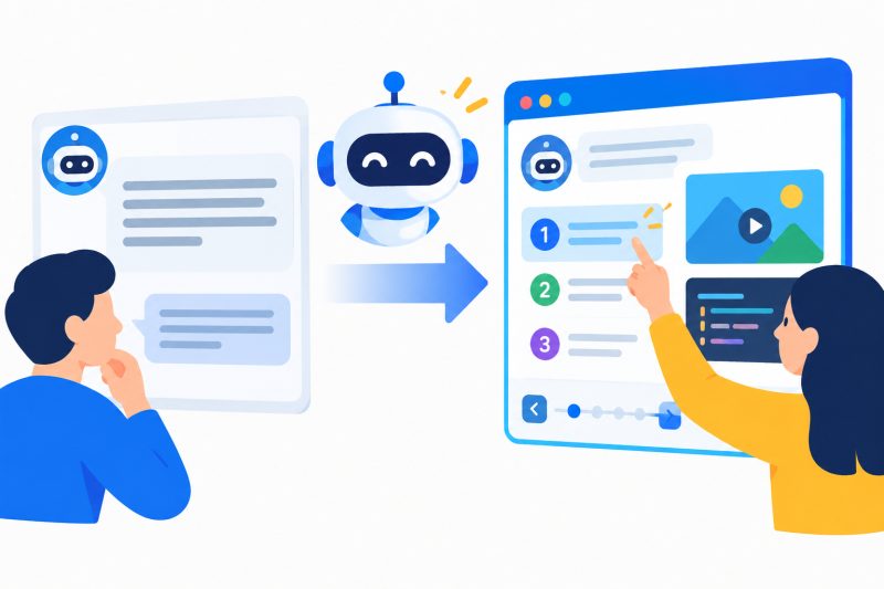 什麼是 Intelligent UI？從文字回答到可操作介面 說明圖